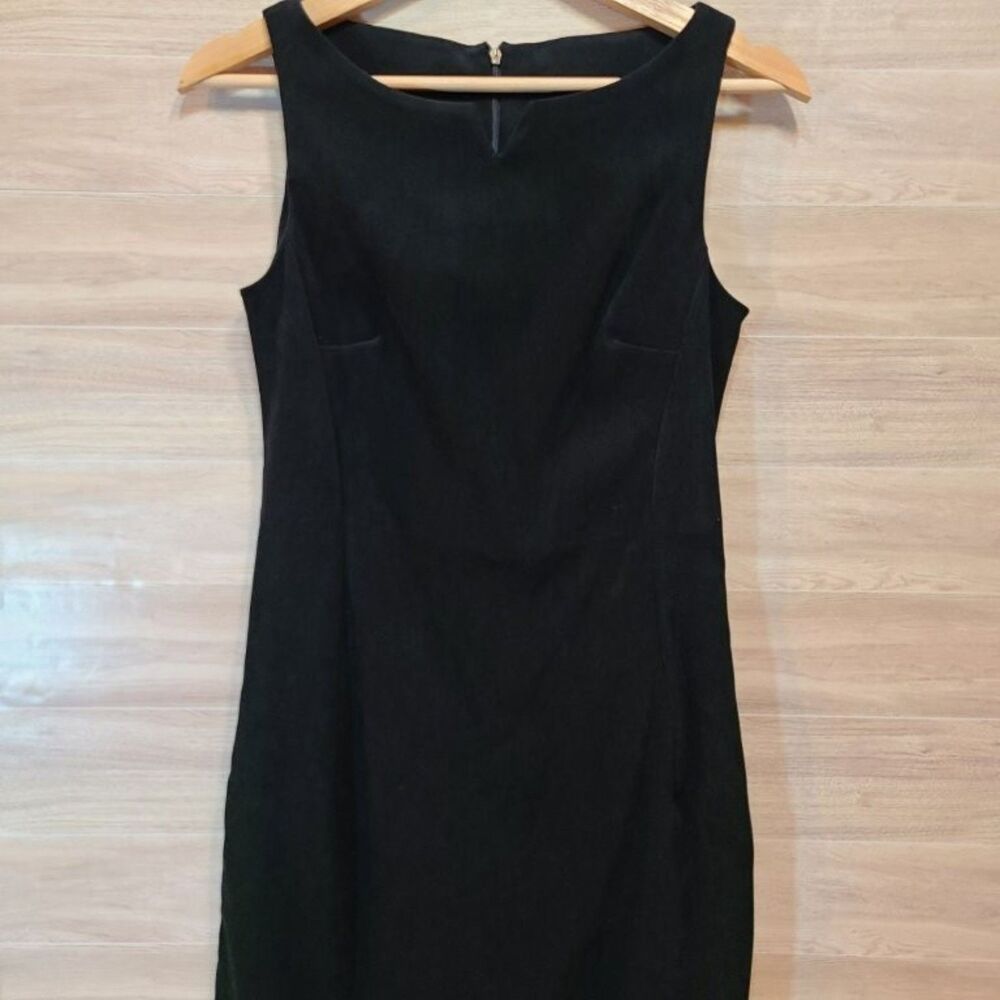 Rampage Black Velvet Dress Womens Small Sleeveless Sheath Classic Holiday